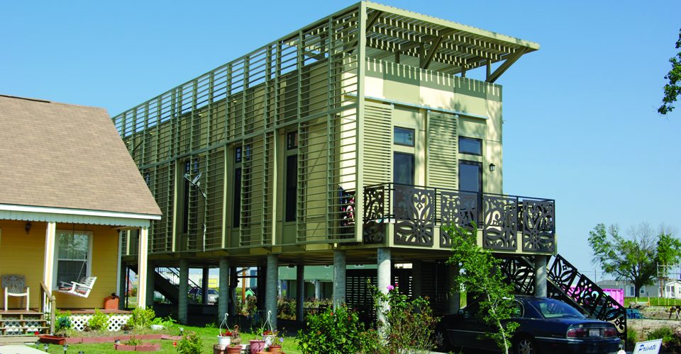 Photo: Chris Zulinov Hurrican Katrina house rebuilding elevated