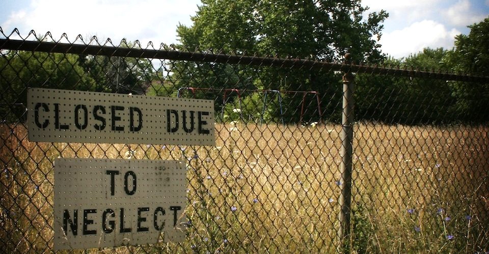An abandoned playground in Detroit. A\J – Alternatives Journal