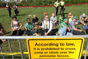 Over 100 people were arrested at an anti-tar sands action in Ottawa Sept 26