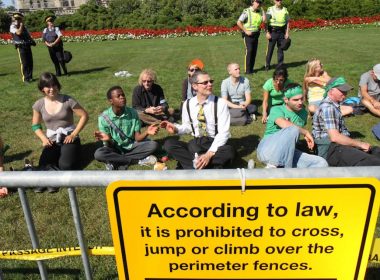 Over 100 people were arrested at an anti-tar sands action in Ottawa Sept 26