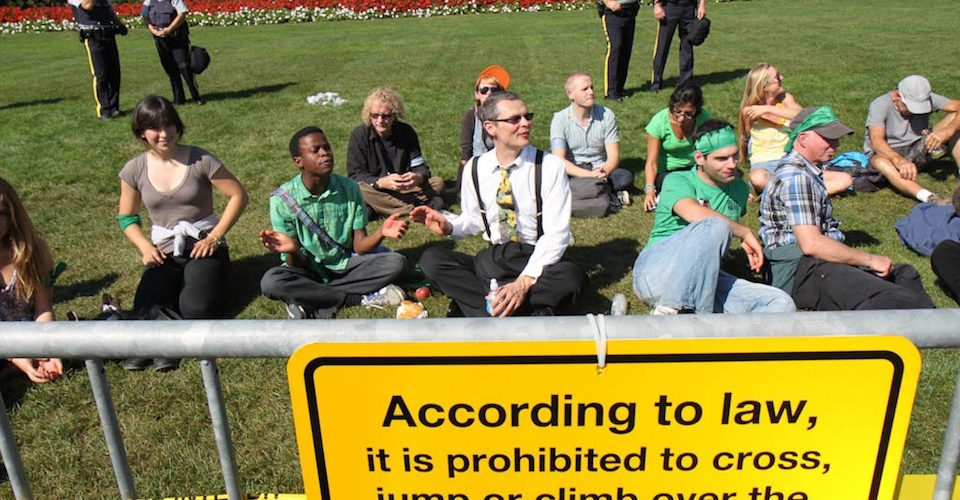 Over 100 people were arrested at an anti-tar sands action in Ottawa Sept 26