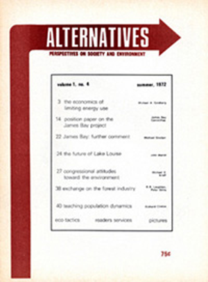 Summer 1972 Alternatives Journal 1.4