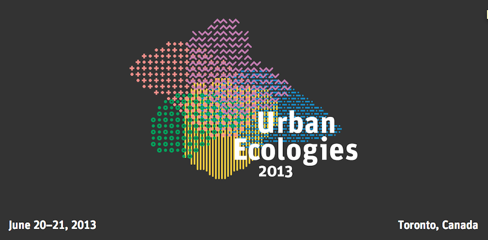 Urban Ecologies conference logo. OCAD. Alternatives Journal. A\J