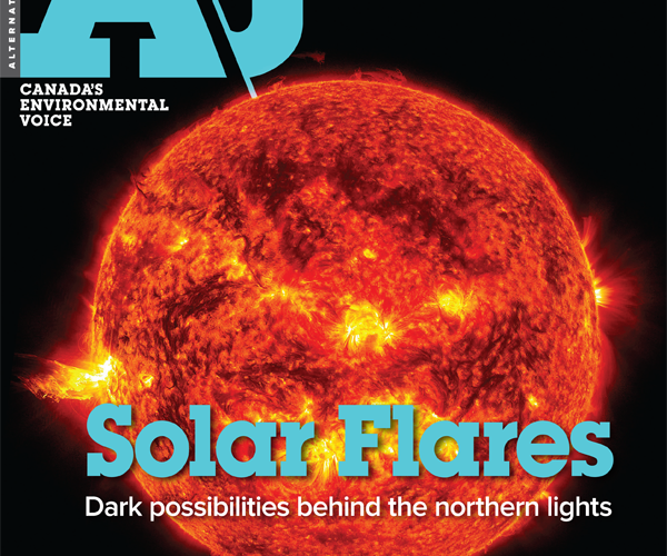 A\J Night issue cover. Solar flares.
