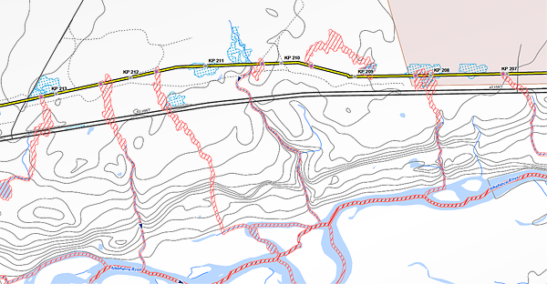 Map: The pipelines’ planned route hugs the Athabasca River particularly closely around the town of Whitecourt, Alberta.