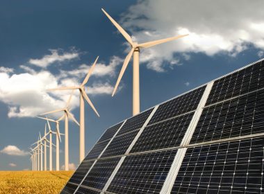 wind mills and solar panels