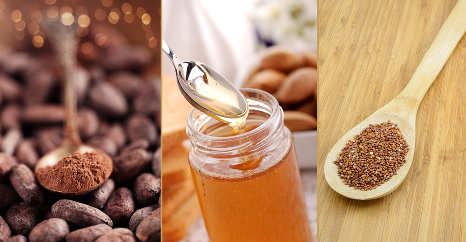 cacao honey quinoa healthy food swaps A\J AlternativesJournal.ca