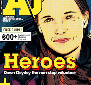 A\J Heroes issue cover. Dawn Deydey the non-stop volunteer