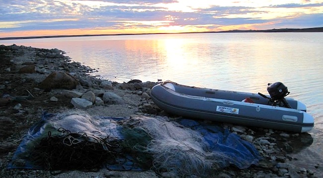 An Arctic sunset. Nunavut.