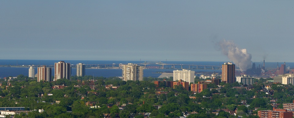 The Hamilton skyline from the escarpment.