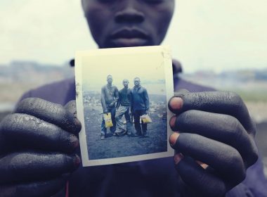 Pieter Adongo, 17, at the Agbogbloshie e-waste dumping grounds.