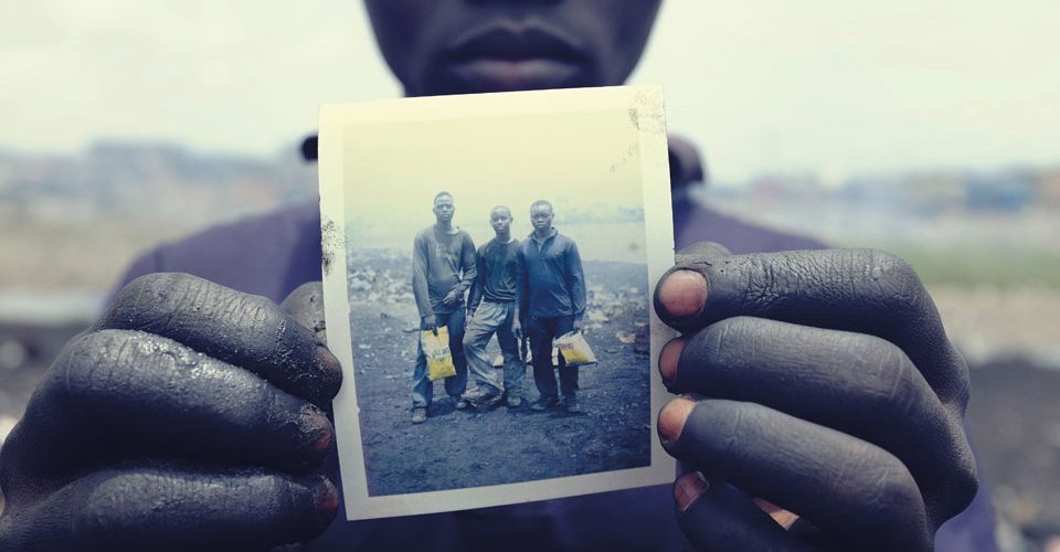 Pieter Adongo, 17, at the Agbogbloshie e-waste dumping grounds.