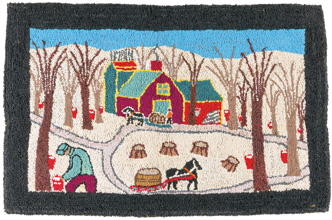 Maple Sugar Harvest | Alice Rioux | hooked rug