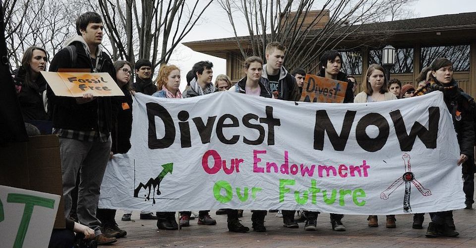 Fossil Fuel Divestment Student Protest at Tufts University