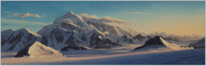 Trépanier’s original on-location painting of Mount Logan, BC