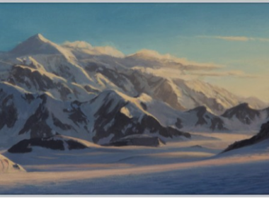 Trépanier’s original on-location painting of Mount Logan, BC