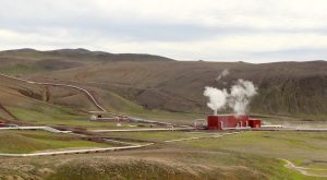 60 MW geothermal power plant in Iceland.