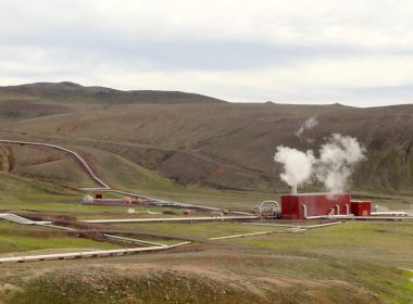 60 MW geothermal power plant in Iceland.