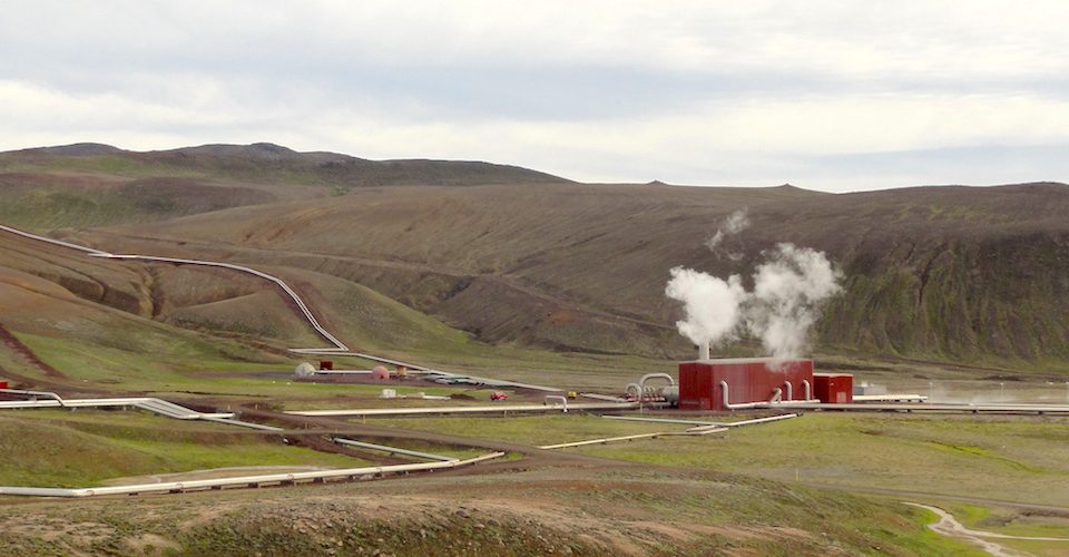 60 MW geothermal power plant in Iceland.