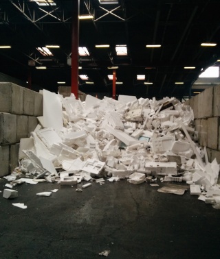 The styrofoam pile