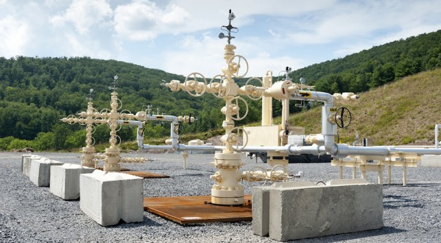 A shale gas well in Pennsylvania.