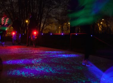 Starry Night-inspired bike path.