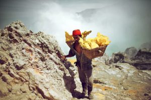 Ijen Sulphur Mining. Kevin McElvaney.