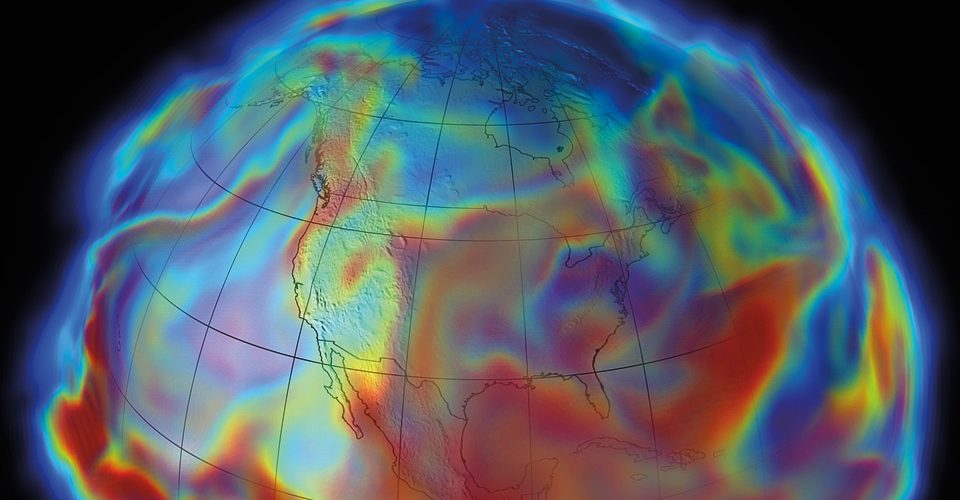 Depiction of specific atmospheric humidity on June 17, 1993.