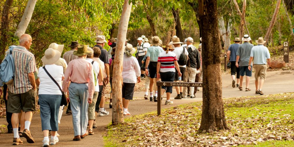 Seniors on a walk