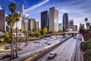 (Photo: a cityscape of downtown Los Angeles, California)