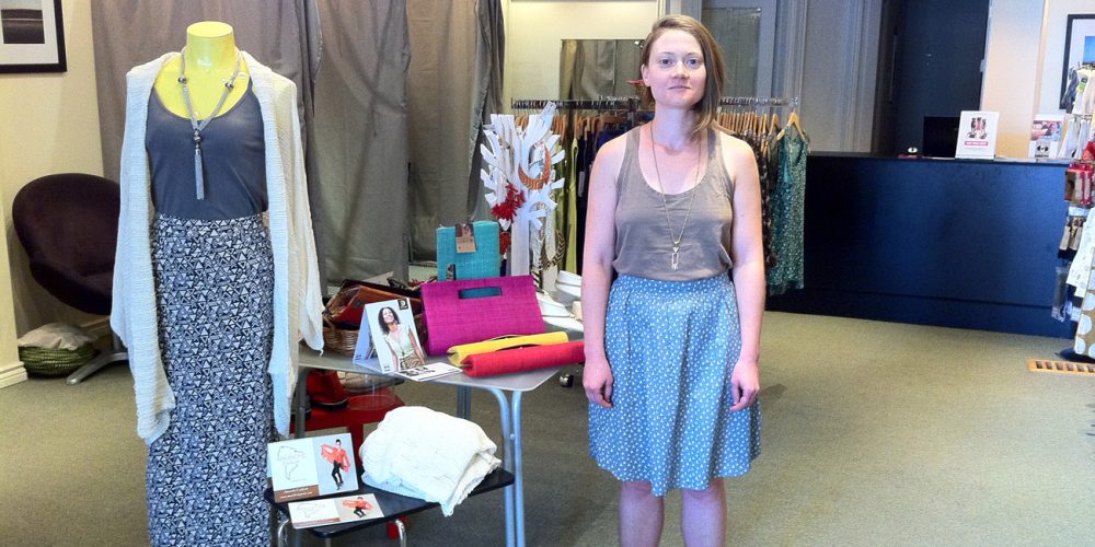 Melissa Stieber of More Than Half clothing in Kitchener, Canada