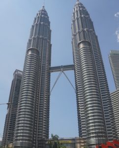 The gleaming Petronus Towers are the showpiece of Kuala Lumpur