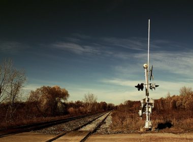 A railroad crossing in Rouge Park