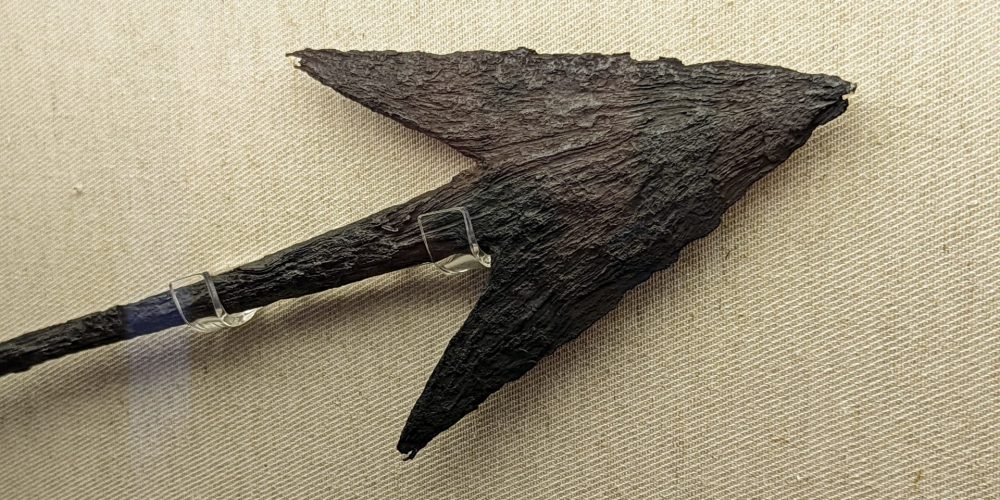 A Basque harpoon on display at the Red Bay National Historic & World Heritage Site.
